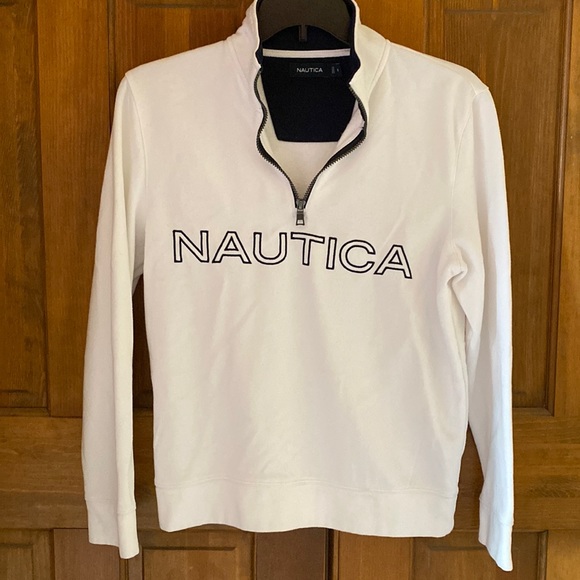 Náutica zip sweatshirt white small nwt - Picture 1 of 3